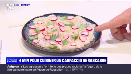 CUISINEZ FÊTES - 4 minutes pour cuisiner un carpaccio de rascasse, une recette rapide et festive pour les fêtes