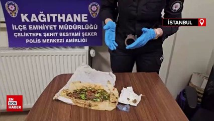 Sevgilisine dürüm içinde uyuşturucu getirirken yakalandı