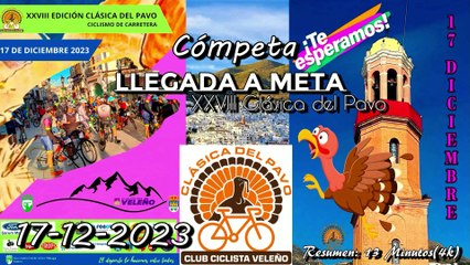 Llegada a Meta. XXVIII Clásica del Pavo.17-12-2023 entre Vélez Málaga y Cómpeta. (4k)