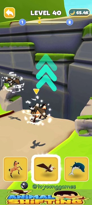 Level 40 | Animal Shifting: Transform Run #shorts #game #animalsforkids #gameplay #animalrace #pvz