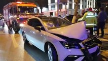 Kadıköy'de makas atarak ilerleyen otomobil kazaya neden oldu