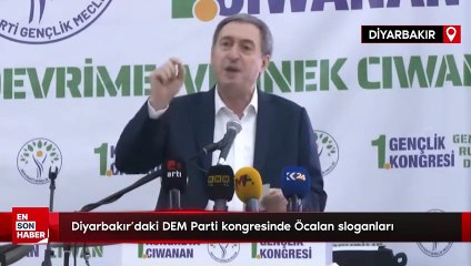 Diyarbakır'daki DEM Parti kongresinde Öcalan sloganları