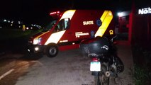 Motociclista fica ferido ao sofrer queda na  marginal da BR-277