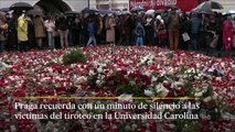 Praga recuerda a las víctimas del tiroteo en la Universidad Carolina