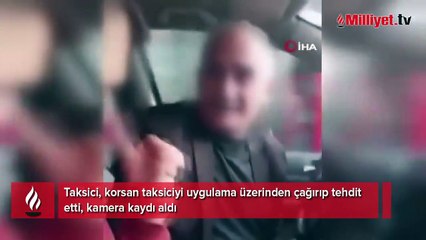 Korsan taksiciyi uygulama üzerinden çağırıp tehdit etti