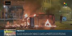 Ola de violencia en Tabasco, México, dejó dos muertos y decenas de vehículos quemados