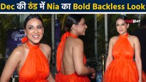Nia Sharma Turns The Heat Up In A Orange Hot Backless Dress at Bestie Ravi Dubey’s Birthday Bash