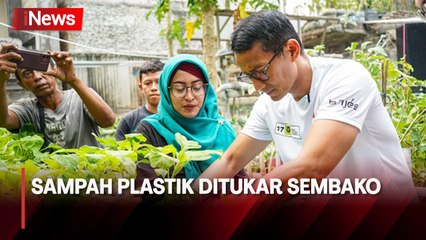Sandiaga Ditemani Aiman Witjaksono Gelar Bazar Sembako Murah di Matraman