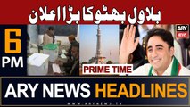 ARY News 6 PM Prime Time Headlines 24th December 2023 | Big Announcement of Bilawal Bhutto
