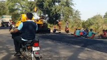 Highway road repair work started