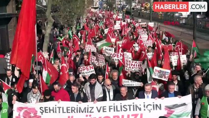 İstanbul'da binlerce kişi terörü ve İsrail'i lanetledi