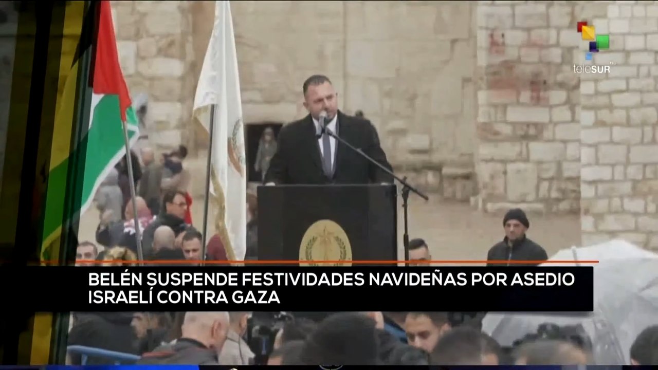 teleSUR Noticias 14:30 24-12: Belén suspende festividades navideñas por asedio israelí contra Franja de Gaza
