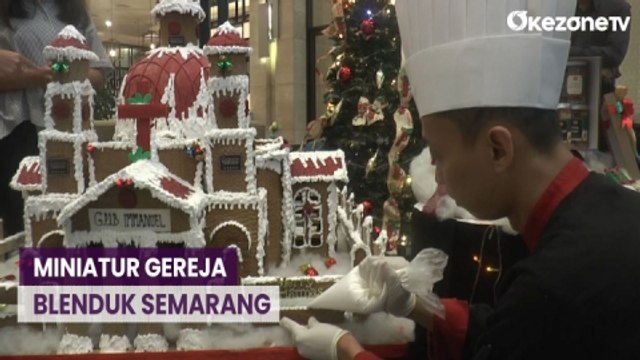 Unik! Kue Jahe Disulap Jadi Miniatur Gereja Blenduk Semarang