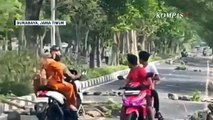 Dilarang Pemkot Surabaya Jualan, Pedagang Kaki Lima Demo dan Blokade Jalan Menuju Pantai Kenjeran!