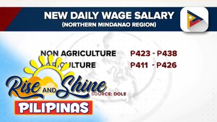 Umento sa sahod sa Northern Mindanao, aprubado na ng DOLE