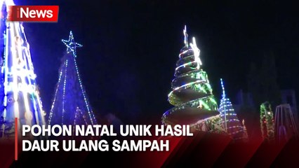 Pohon Natal Unik di Toraja Terbuat dari Bahan Daur Ulang Sampah