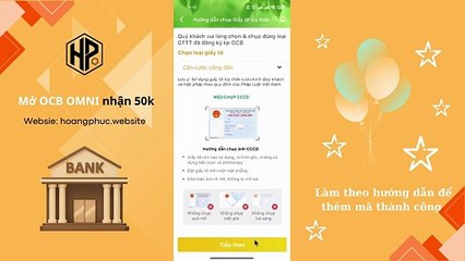 Mở tài khoản ngân hàng OCB OMNI nhận tới 50k vào túi