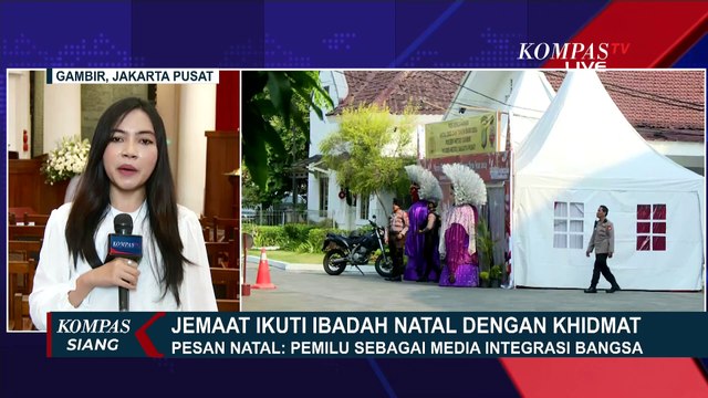 Suasana Ibadah Natal di GPIB Immanuel Jakarta, 77 Anggota Gabungan Disiagakan untuk Pengamanan