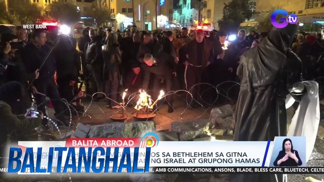 Christmas Vigil, idinaos sa Bethlehem sa gitna ng giyera ng Israel at Grupong Hamas | BT
