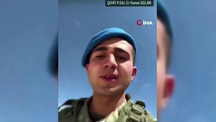 Şehidin komutanına gönderdiği video yürek dağladı
