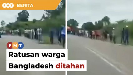 Dakwa ditipu ejen, ratusan warga Bangladesh jalan berkumpulan ditahan