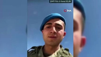 Elazığlı Şehit Aslan’ın “şehit olursam” diyerek komutanına gönderdiği görüntü duygulandırdı (1)