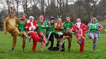 Annual Christmas park run at the Quarry, Shrewsbury.