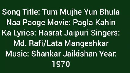 पार्ट -1 तुम मुझे यूं भुला न पाओगे