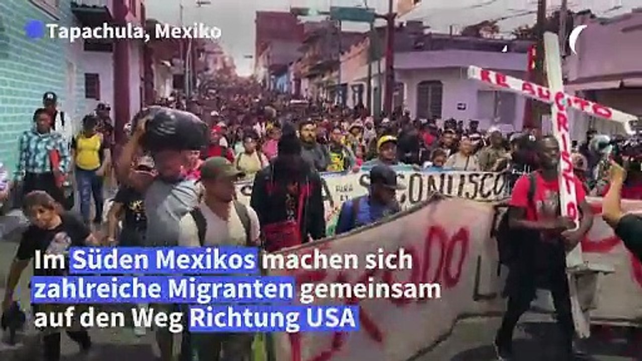 Zahlreiche Migranten starten in Mexiko in Richtung USA