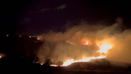 Fire rages in Northumberland village on Christmas Eve