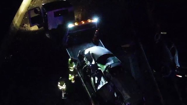 Imagens aéreas mostram local do acidente com caminhão na BR-277
