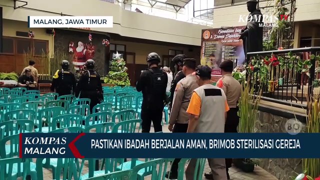 Pastikan Keamanan Hari Raya Natal, Brimob Sterilisasi Gereja