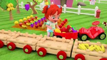 Wooden Toy Train Transport  Learning Fruits Names for Children  Kids Toys Little Baby Fun Play Edu