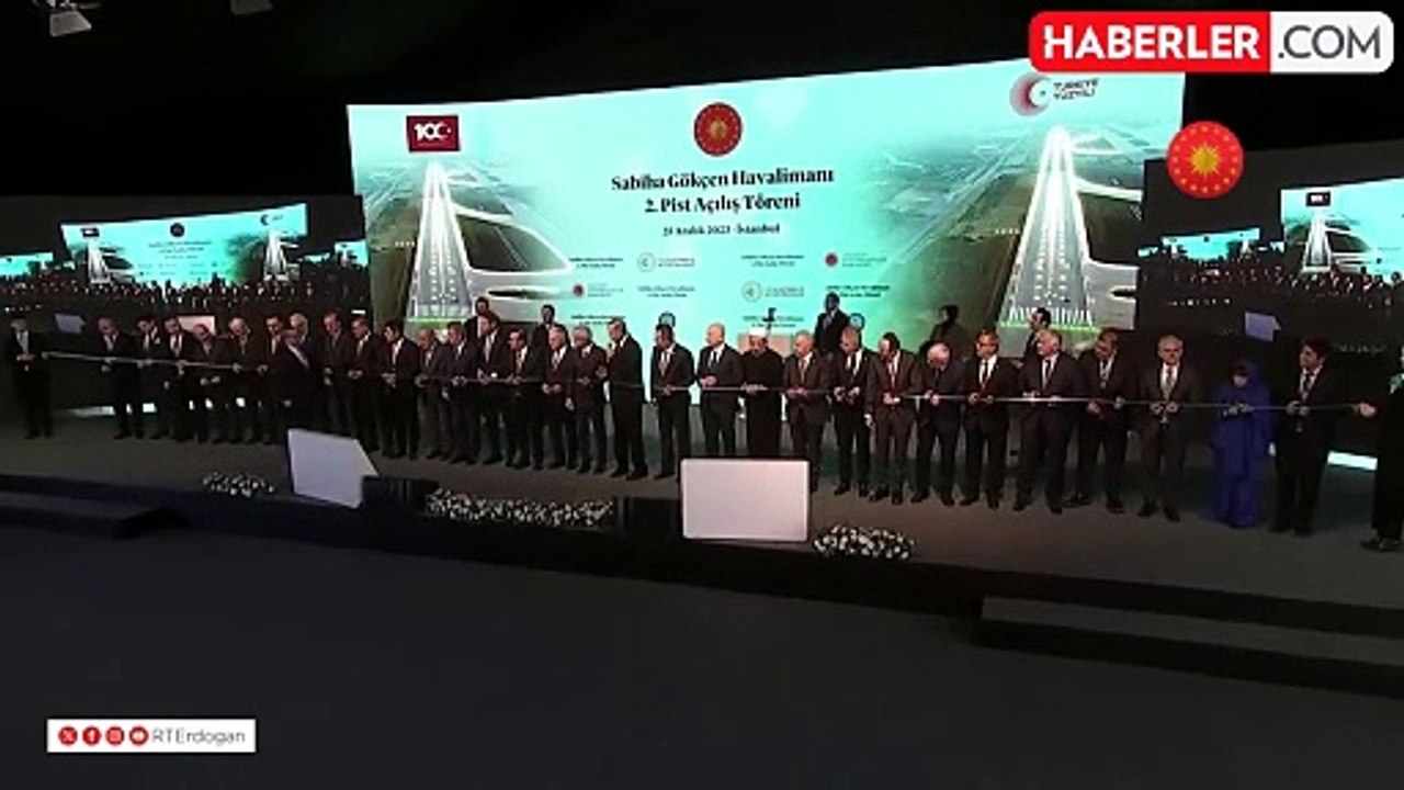 Sabiha Gökçen'de 2. pist açıldı! Törende Erdoğan ile Sabancı arasında güldüren "uçak" diyaloğu