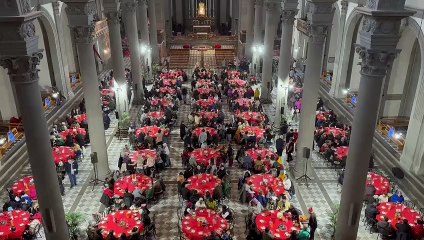 Pranzo di Sant'Egidio offerto alle persone in difficolt?. La solidariet? a Firenze