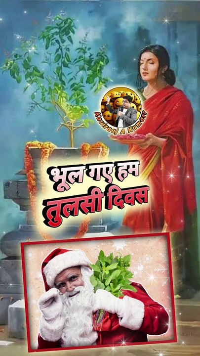 Tulsi diwas vs Christmas   #Christmas #TulsiPujanDiwas #tulsi #merrychristmas #tulsiplant