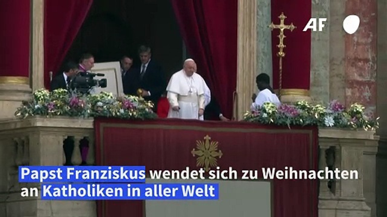 Papst wendet sich zu Weihnachten an die Gläubigen