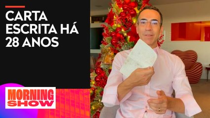 César Tralli encontra carta deixada pela mãe