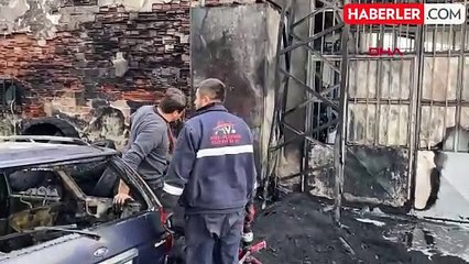 Samsun'da Lastik Kaplama Dükkanında Yangın Çıktı