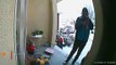 Amazon Delivery Driver Fixes Christmas Decorations Caught on Ring Camera | Doorbell Camera Video
