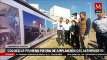 Rutilio Escandón coloca la primera piedra de ampliación del Aeropuerto de Chiapas