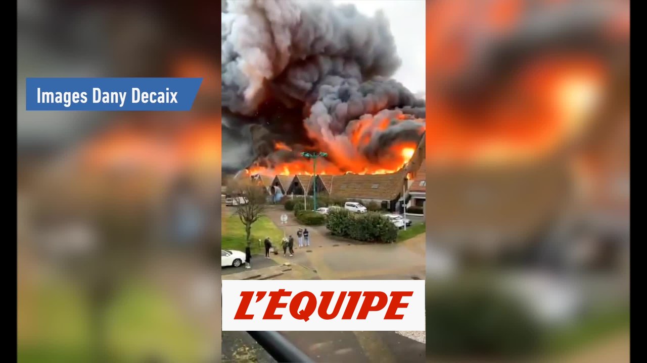Les images de l'incendie de Sportica, la salle de Gravelines-Dunkerque - Basket - Betclic Elite