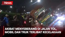 Lihat Orang Menyeberang di Jalan Tol, 3 Mobil dan Truk Terlibat Kecelakaan  Thmb: Menyeberang Sembarangan, Mobil Terlibat Keelakaan