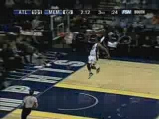 Rudy Gay's HUGE 1-Handed Cockback vs ATL (3.31.08)