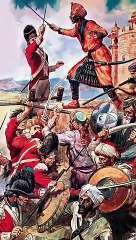 Historical war that happens with british army and Indian saints 