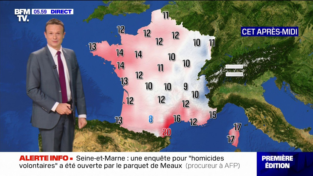Une journée assez contrastée avec de la pluie dans le Nord, et du soleil dans le Sud, et des températures comprises entre 8°C et 20°C...  La météo de mardi 26 décembre