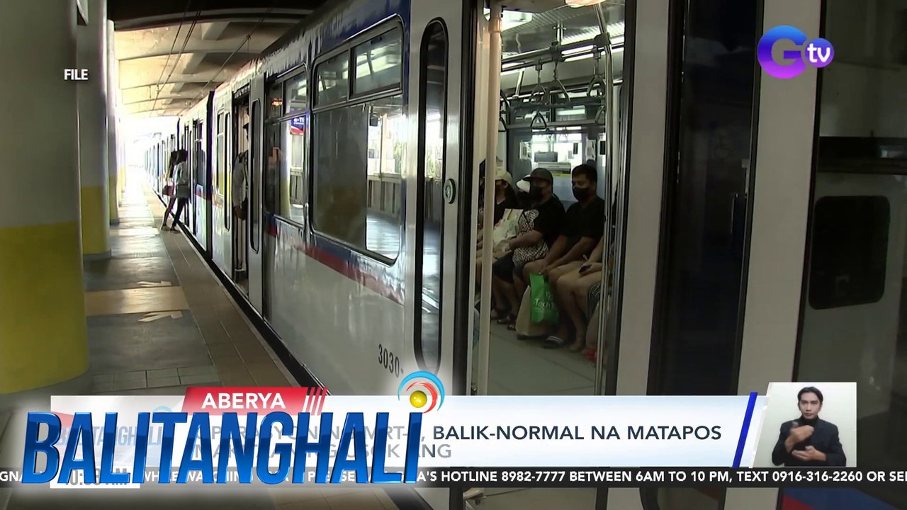 Operasyon ng MRT-3, Balik-Normal na matapos makitaan ng usok ang isang bagon | BT