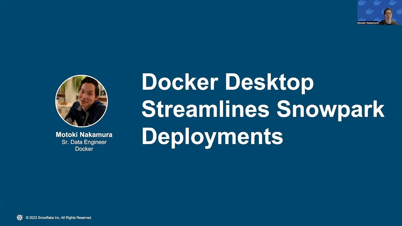 Accelerating deployment of data workloads with Docker and Snowpark