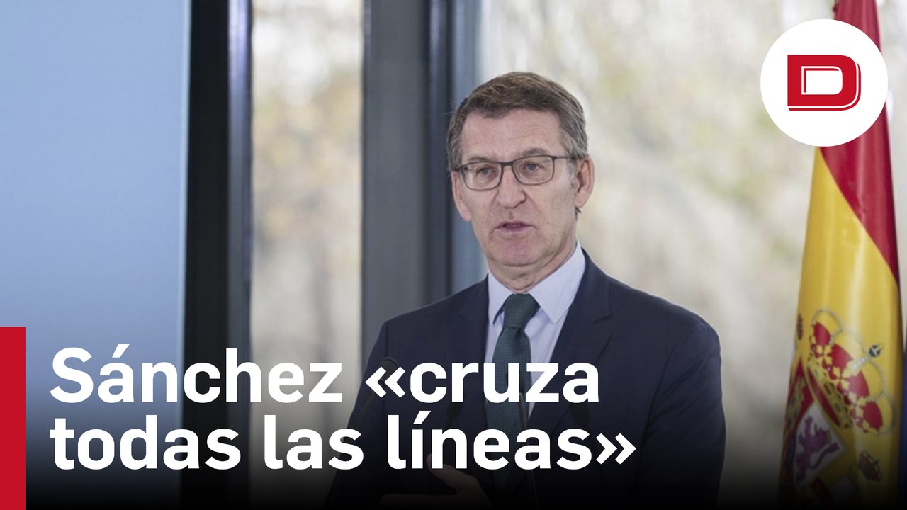 Feijóo acusa a Sánchez de «cruzar todas las líneas» y lamenta que «acabe el año brindando con Bildu»