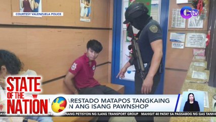 Lalaki, arestado matapos tangkaing holdapin ang isang pawnshop | SONA